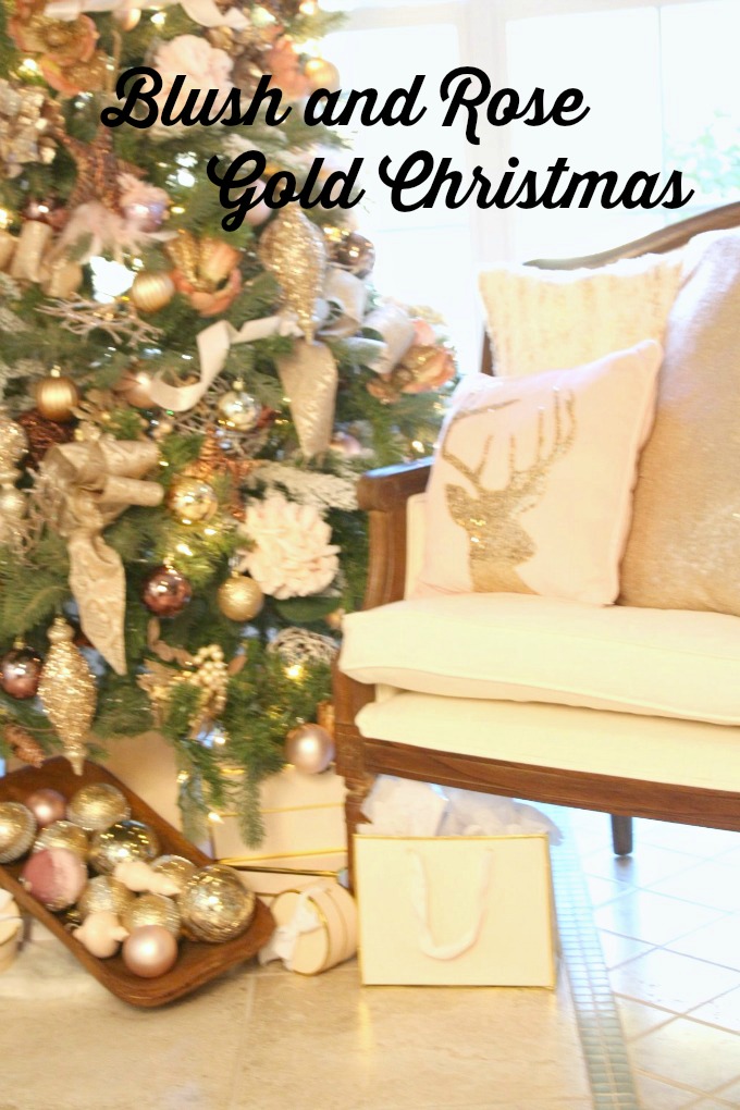 Blush and Rose Gold Christmas Home Tour - Yours Truly Jenn 