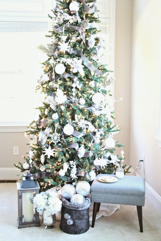 white tree with cookies
