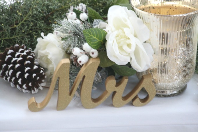 I love the Mr. and Mrs. wooden letters that adorned the bride and groom's table.