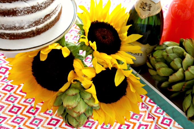Sunflowers for a Mother's Day brunch. www.jennelyinteriors.com