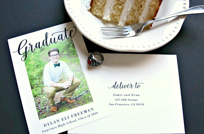 Horizontal Guy Graduation announcement from Minted. www.jennelyinteriors.com