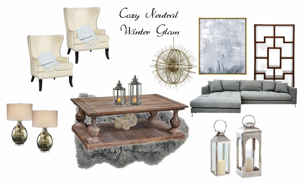 My cozy winter neutral glam inspiration board