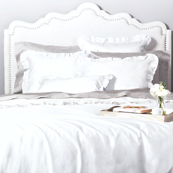 The Vienna Soft White Duvet Cover and Shams from Crane and Canopy- www.jennelyinteriors.com