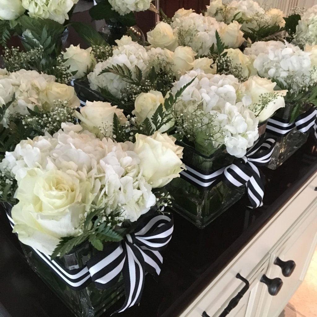 Black and white color palette for my daughter's high school graduation party. 