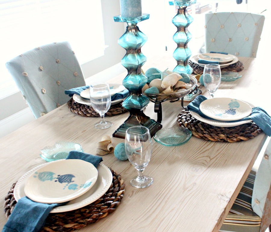 Using blue in this summer house tour to give the look of a coastal vibe. 