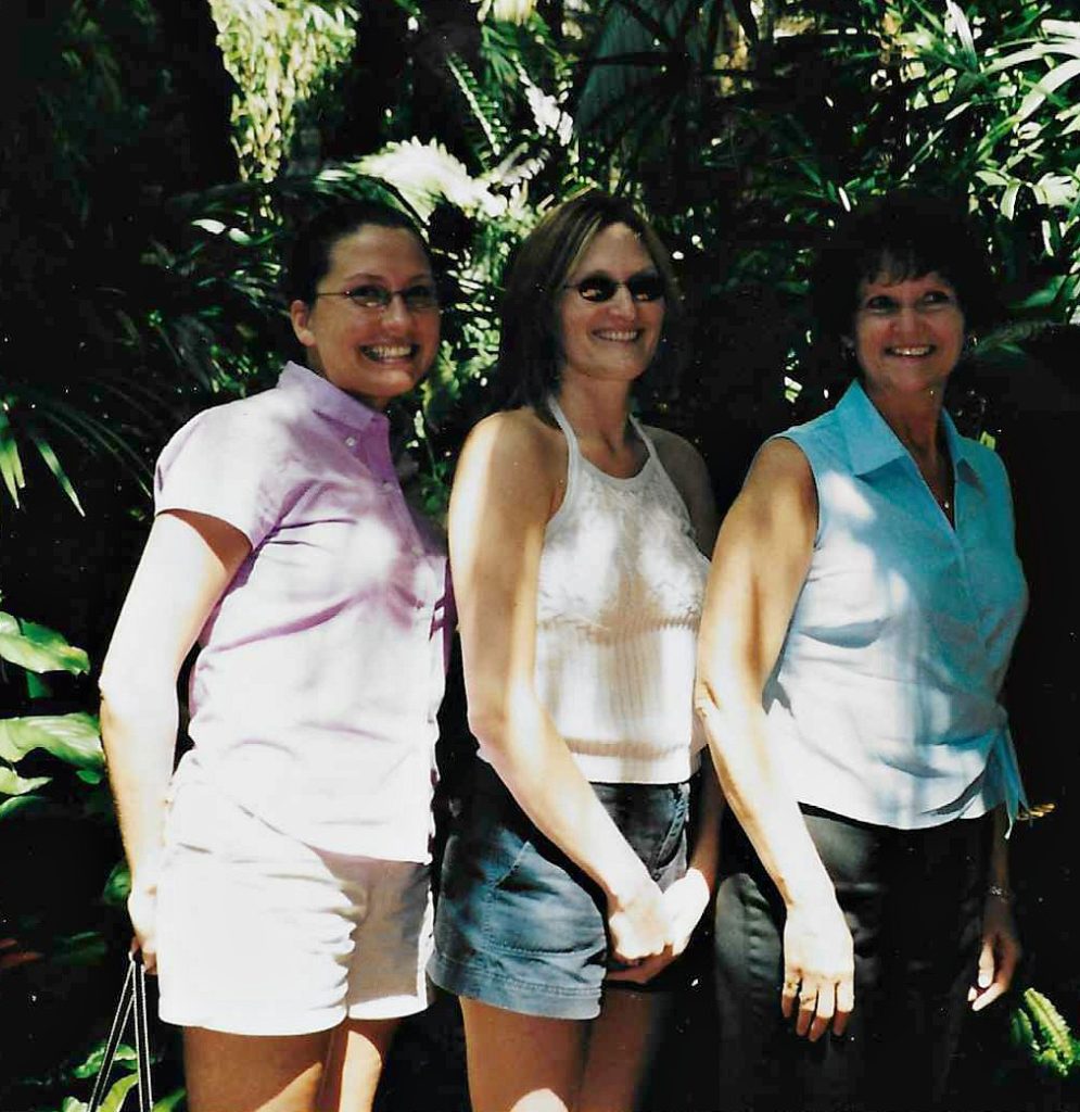 My sister, me and my mom on vacation.